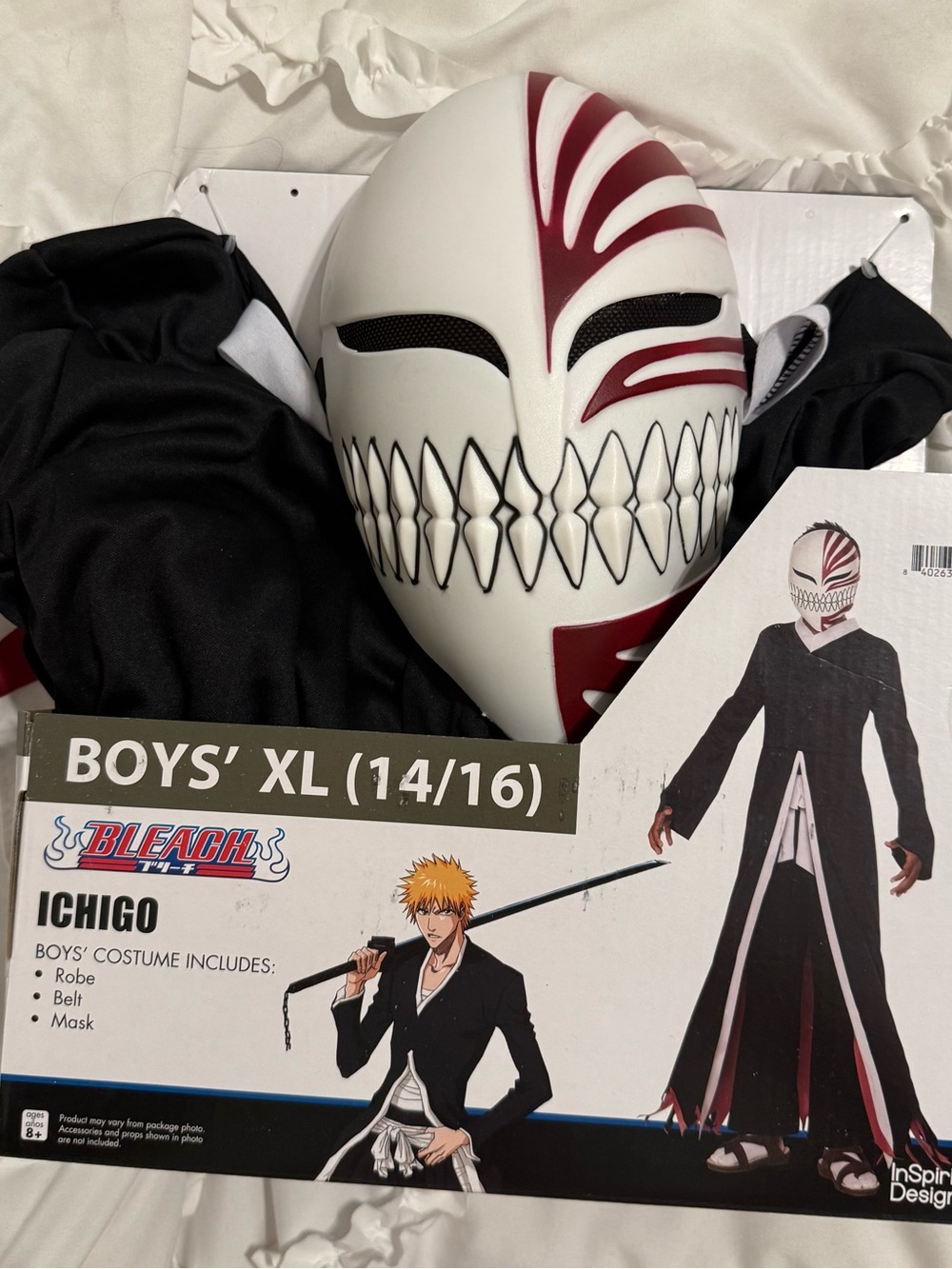 Ichigo Boys' XL White and Red Hollow Mask Costume
